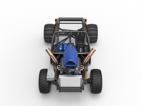 Uphill Sand Racing Dragster Base Version 4 Scale 1 to 25 Modèles 3D en vedette