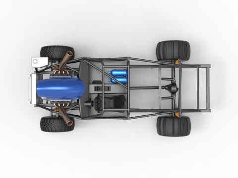 Uphill Sand Racing Dragster Base Version 4 Scale 1 to 25 Modèles 3D en vedette
