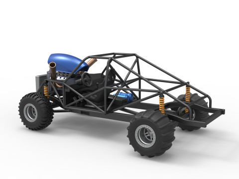 Uphill Sand Racing Dragster Base Version 4 Scale 1 to 25 Modèles 3D en vedette