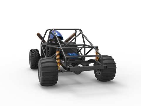 Uphill Sand Racing Dragster Base Version 4 Scale 1 to 25 Modèles 3D en vedette