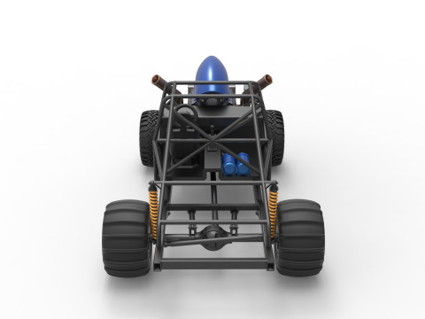 Uphill Sand Racing Dragster Base Version 4 Scale 1 to 25 Modèles 3D en vedette