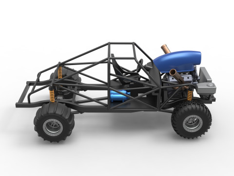 Uphill Sand Racing Dragster Base Version 4 Scale 1 to 25 Modèles 3D en vedette
