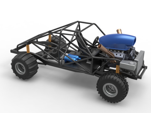 Uphill Sand Racing Dragster Base Version 4 Scale 1 to 25 Modèles 3D en vedette
