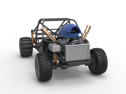 Uphill Sand Racing Dragster Base Version 4 Scale 1 to 25 Modèles 3D en vedette
