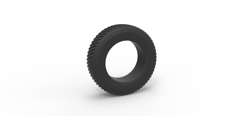 Semi truck pulling tire Scale 1 to 25 3D Print Model .c4d .max .obj .3ds .fbx .stl .blend 