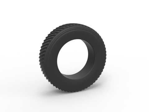 Semi truck pulling tire Scale 1 to 25 3D 打印模型
