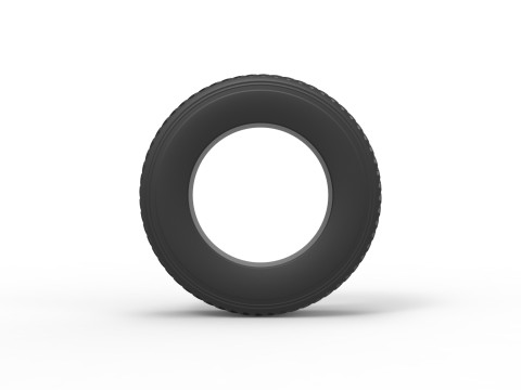 Semi truck pulling tire Scale 1 to 25 3D Print Model