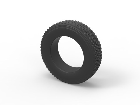 Semi truck pulling tire Scale 1 to 25 3D Print Model