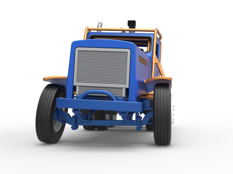 Vintage GATR Racing Semi truck Scale 1 to 25 3D Print Model