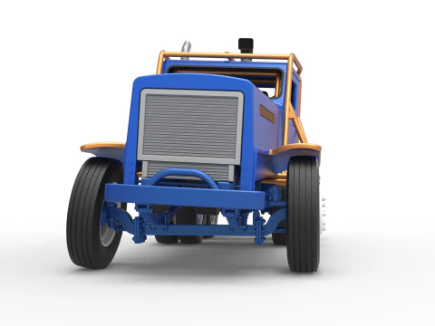 Vintage GATR Racing Semi truck Scale 1 to 25 3D Print Model