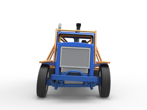Vintage GATR Racing Semi truck Scale 1 to 25 3D Print Model