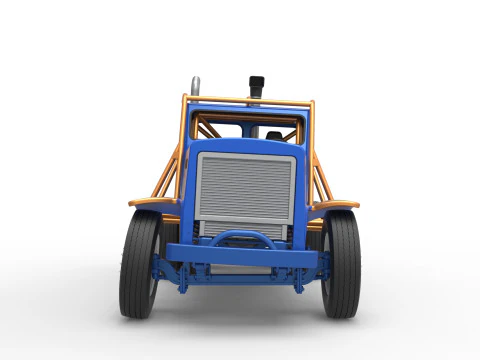 Vintage GATR Racing Semi truck Scale 1 to 25 3D Print Model