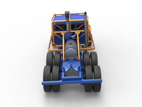 Vintage GATR Racing Semi truck Scale 1 to 25 3D Print Model