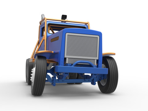 Vintage GATR Racing Semi truck Scale 1 to 25 3D Print Model