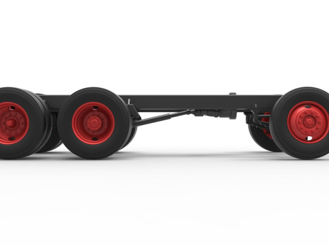 Chassis of Vintage GATR Racing Semi truck Scale 1 to 25 3D Print Model