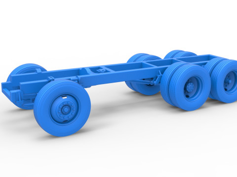 Chassis of Vintage GATR Racing Semi truck Scale 1 to 25 3D Print Model