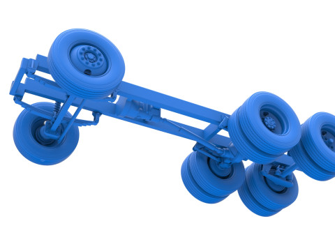 Chassis of Vintage GATR Racing Semi truck Scale 1 to 25 3D Print Model