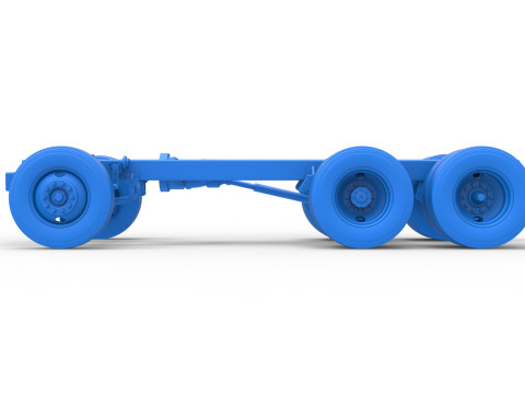 Chassis of Vintage GATR Racing Semi truck Scale 1 to 25 3D Print Model