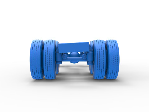 Chassis of Vintage GATR Racing Semi truck Scale 1 to 25 3D Print Model