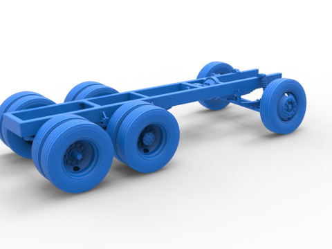 Chassis of Vintage GATR Racing Semi truck Scale 1 to 25 3D Print Model