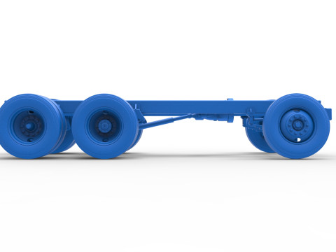 Chassis of Vintage GATR Racing Semi truck Scale 1 to 25 3D Print Model
