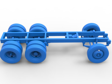 Chassis of Vintage GATR Racing Semi truck Scale 1 to 25 3D Print Model