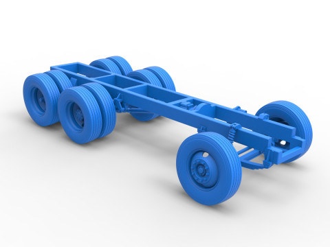 Chassis of Vintage GATR Racing Semi truck Scale 1 to 25 3D Print Model
