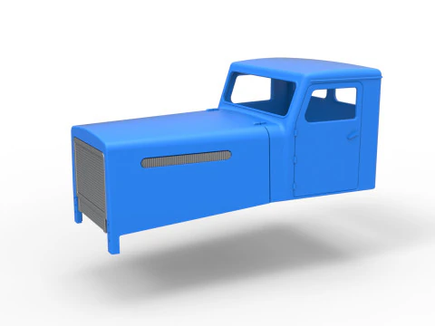 विंटेज जीएटीआर रेसिंग सेमी ट्रक स्केल 1 से 25 की कैब 3D प्रिंट मॉडल