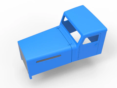 Cab of Vintage GATR Racing Semi truck Scale 1 to 25 3D Print Model