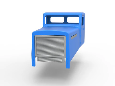 Cab of Vintage GATR Racing Semi truck Scale 1 to 25 3D Print Model