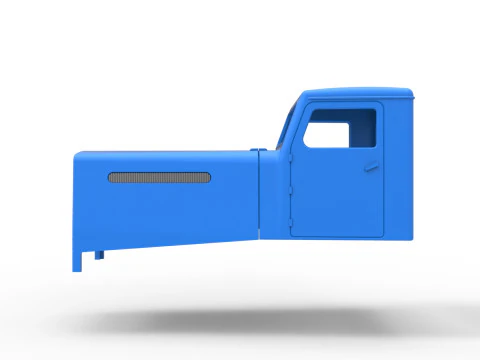 Cab of Vintage GATR Racing Semi truck Scale 1 to 25 3D Print Model