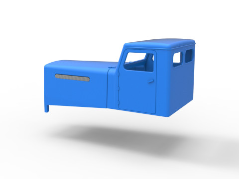 Cab of Vintage GATR Racing Semi truck Scale 1 to 25 3D 프린트 모델