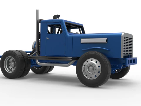 Vintage GATR Racing Semi truck Version 2 Scale 1 to 25 3D Print Model