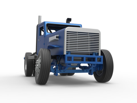 Vintage GATR Racing Semi truck Version 2 Scale 1 to 25 3D Print Model