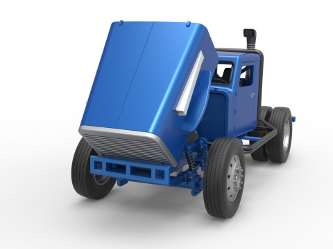 Vintage GATR Racing Semi truck Version 2 Scale 1 to 25 3D Print Model