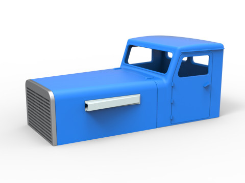 Cab of Vintage GATR Racing Semi truck Version 2 Scale 1 to 25 3D-printmodel