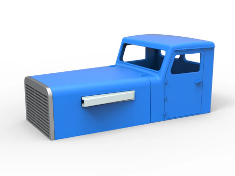 Cab of Vintage GATR Racing Semi truck Version 2 Scale 1 to 25 3D Print Model