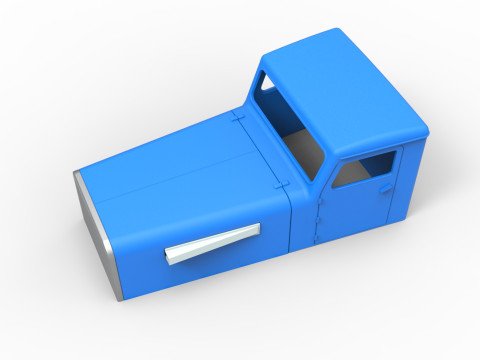 Cab of Vintage GATR Racing Semi truck Version 2 Scale 1 to 25 3D 打印模型