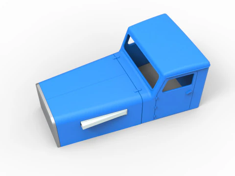 Cab of Vintage GATR Racing Semi truck Version 2 Scale 1 to 25 3D Print Model