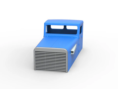 Cab of Vintage GATR Racing Semi truck Version 2 Scale 1 to 25 3D Print Model