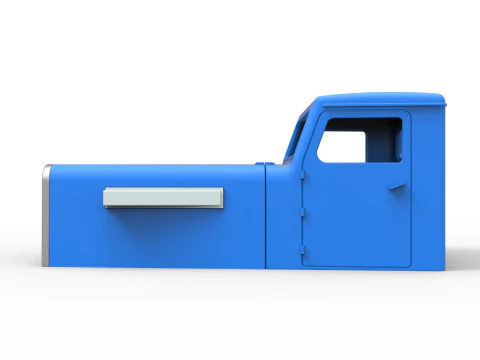 Cab of Vintage GATR Racing Semi truck Version 2 Scale 1 to 25 3D Print Model