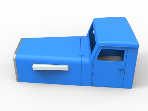 Cab of Vintage GATR Racing Semi truck Version 2 Scale 1 to 25 3D 打印模型