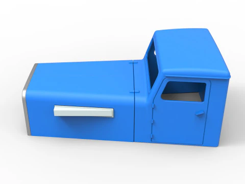Cab of Vintage GATR Racing Semi truck Version 2 Scale 1 to 25 3D Print Model