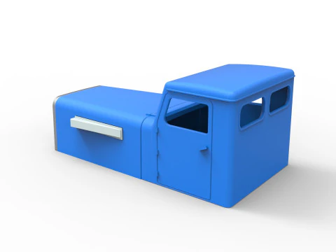 Cab of Vintage GATR Racing Semi truck Version 2 Scale 1 to 25 3D Print Model