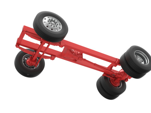 Chassis of Vintage GATR Racing Semi truck Version 2 Scale 1 to 25 3D Принт Модель