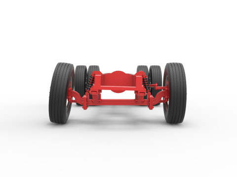 Chassis of Vintage GATR Racing Semi truck Version 2 Scale 1 to 25 3D Принт Модель
