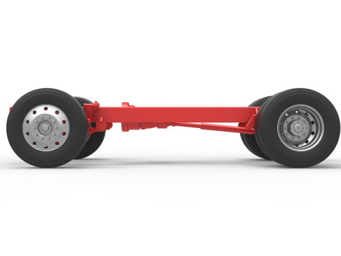 Chassis of Vintage GATR Racing Semi truck Version 2 Scale 1 to 25 3D Принт Модель