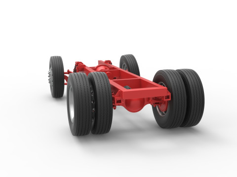 Chassis of Vintage GATR Racing Semi truck Version 2 Scale 1 to 25 3D Принт Модель