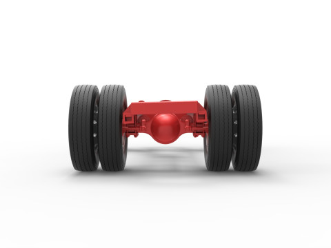 Chassis of Vintage GATR Racing Semi truck Version 2 Scale 1 to 25 3D Принт Модель