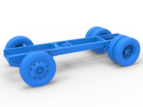 Chassis of Vintage GATR Racing Semi truck Version 2 Scale 1 to 25 3D Принт Модель